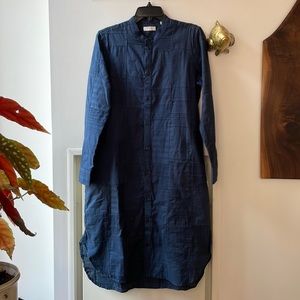 Billy Reid Blue Madras Shift Dress